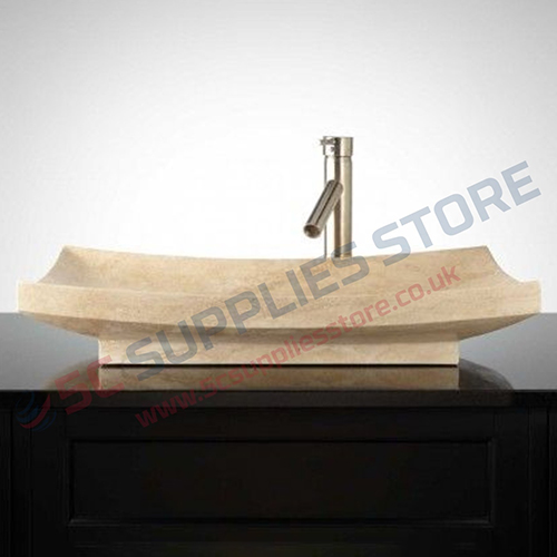 YELLOW LILY TRAVERTINE WASHBASIN