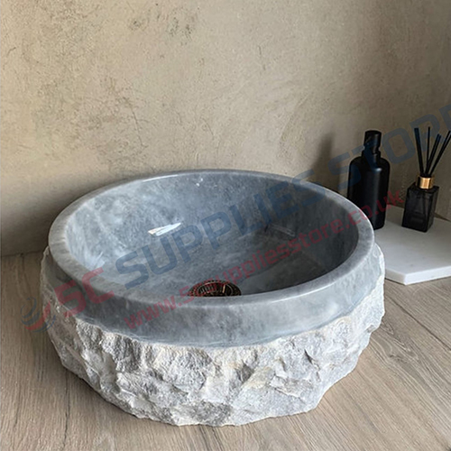 GREY SPLIT MARBLE WASHBASIN