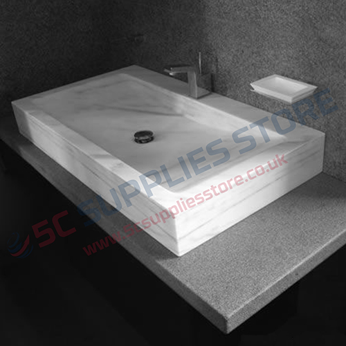 WHITE EGRET ARCH MARBLE WASHBASIN